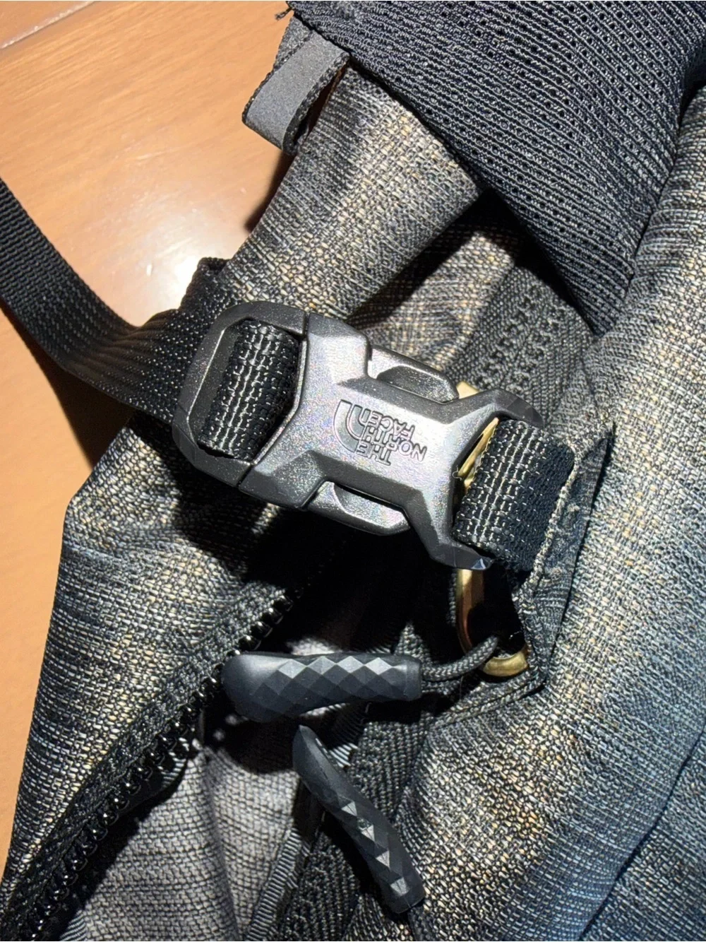 The North Face Borealis Backpack in Charcoal and Black with Gold Logo